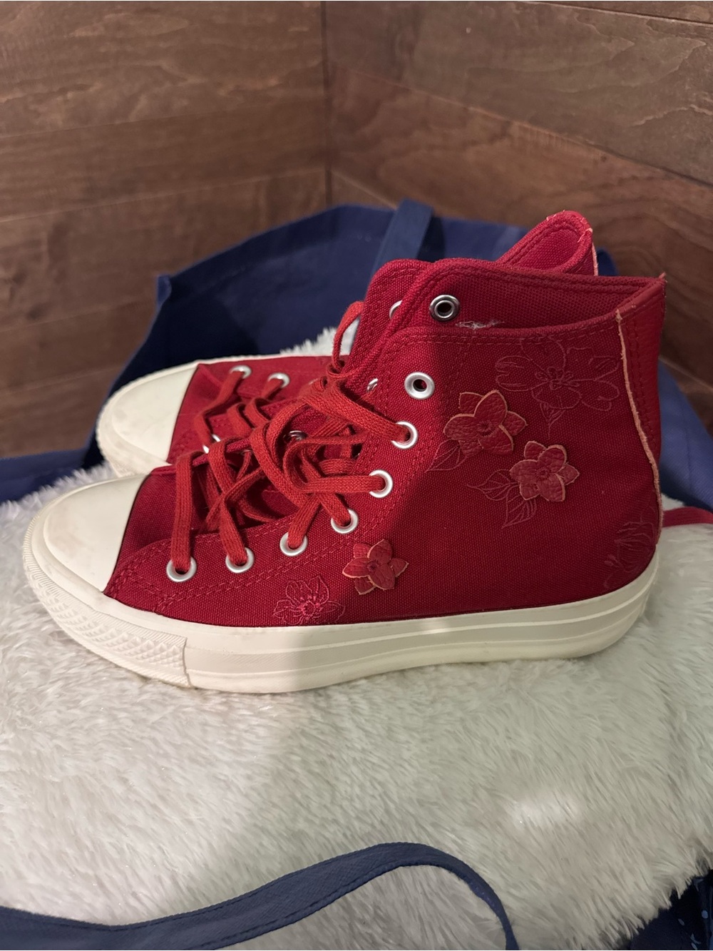 Converse Burgundy High-Top Canvas Sneakers